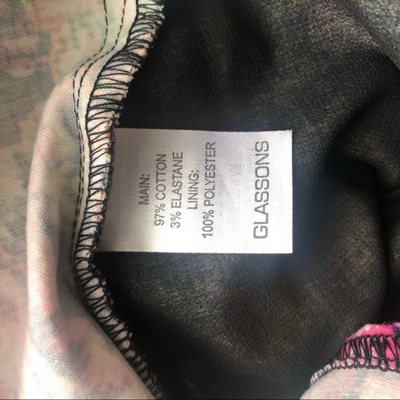 Glassons Floral Mini Skirt Size 14 - Picture 7 of 9